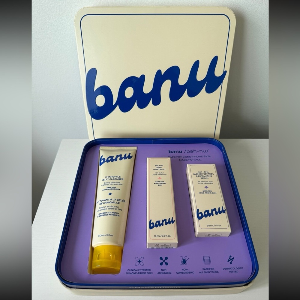 Brand New Bundle of Banu Skincare (Cleanser, Serum + Spot Treatment)